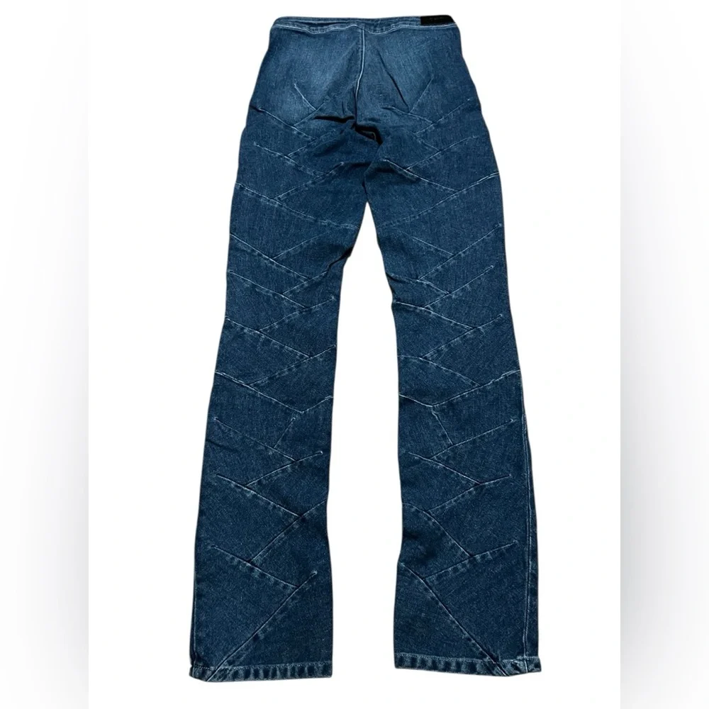 RtA Carlota Jean high waisted straight jean braided detail blue‎ jeans size 25